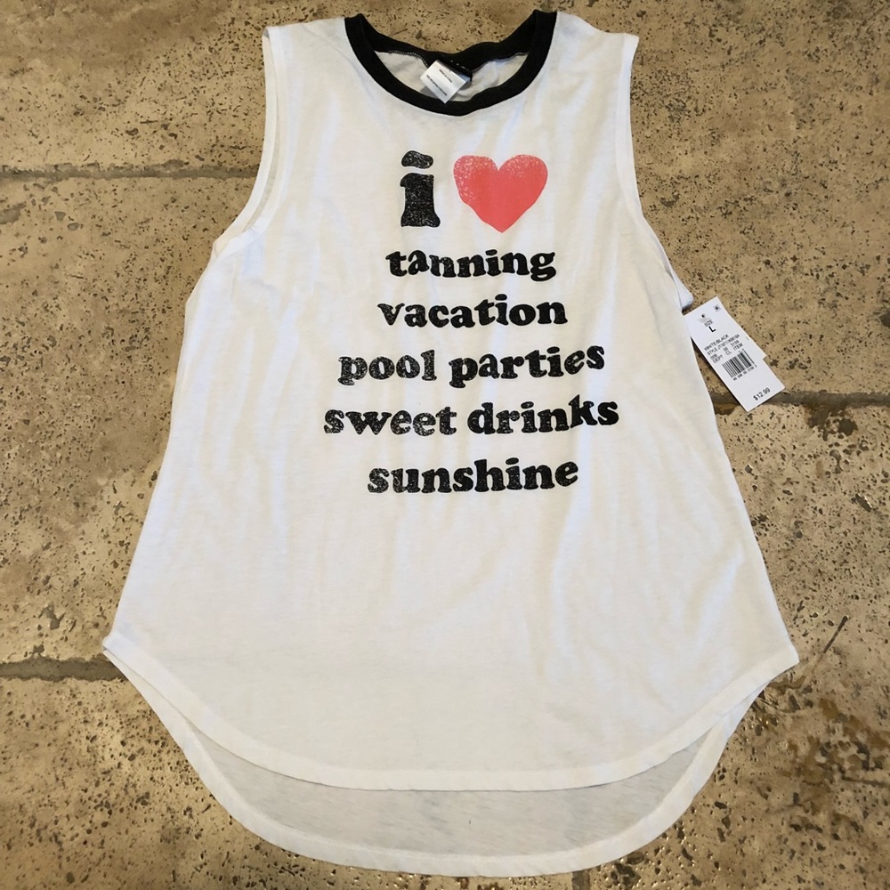 NWT Summer muscle tee cut off